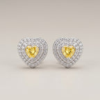Brilliant Sunshine Heart Studs
