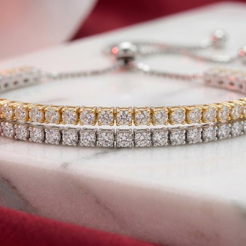 Luminous Two-Tone Double Row Bolo Bracelet