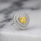 Brilliant Sunshine Heart Studs
