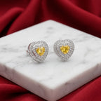 Brilliant Sunshine Heart Studs