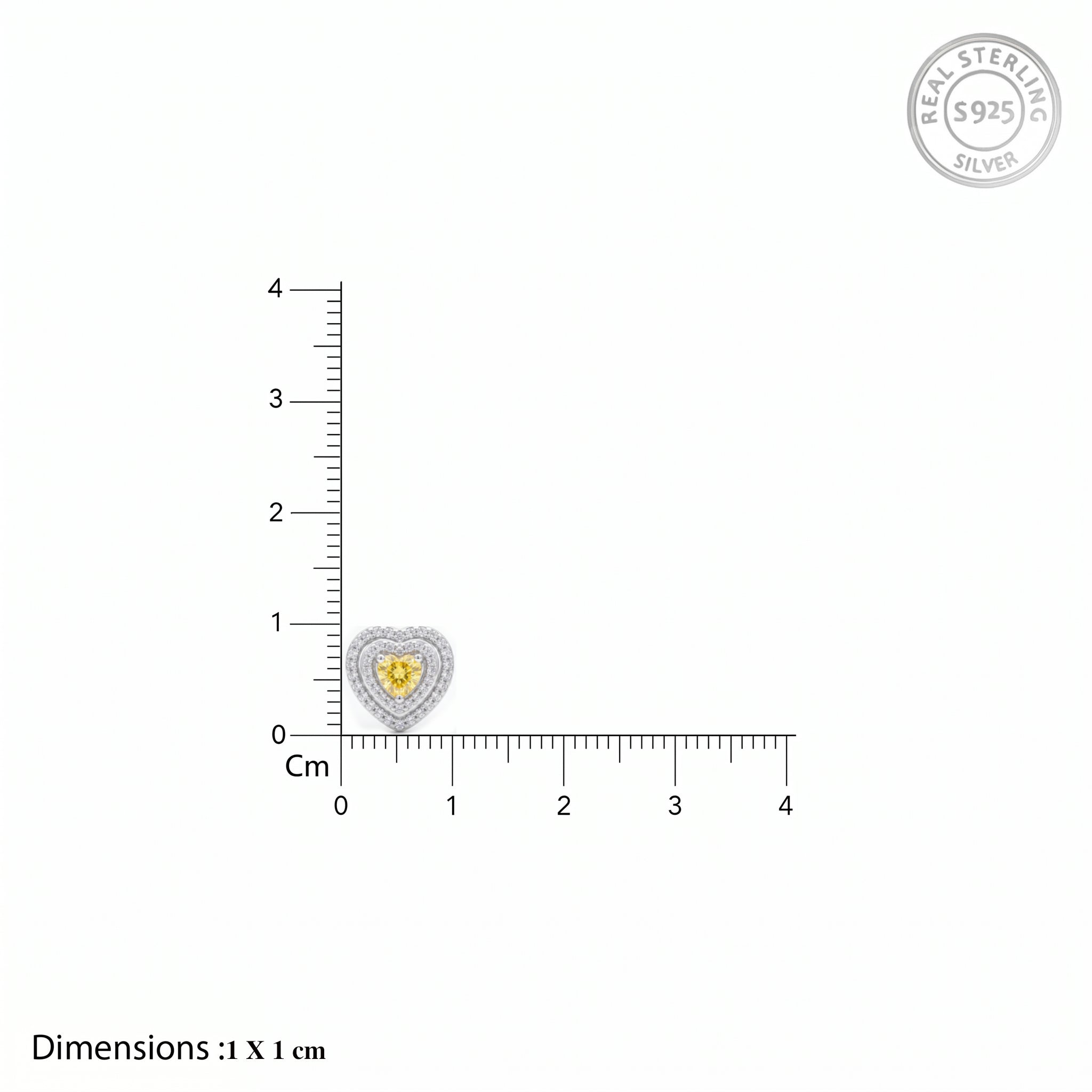 Brilliant Sunshine Heart Studs